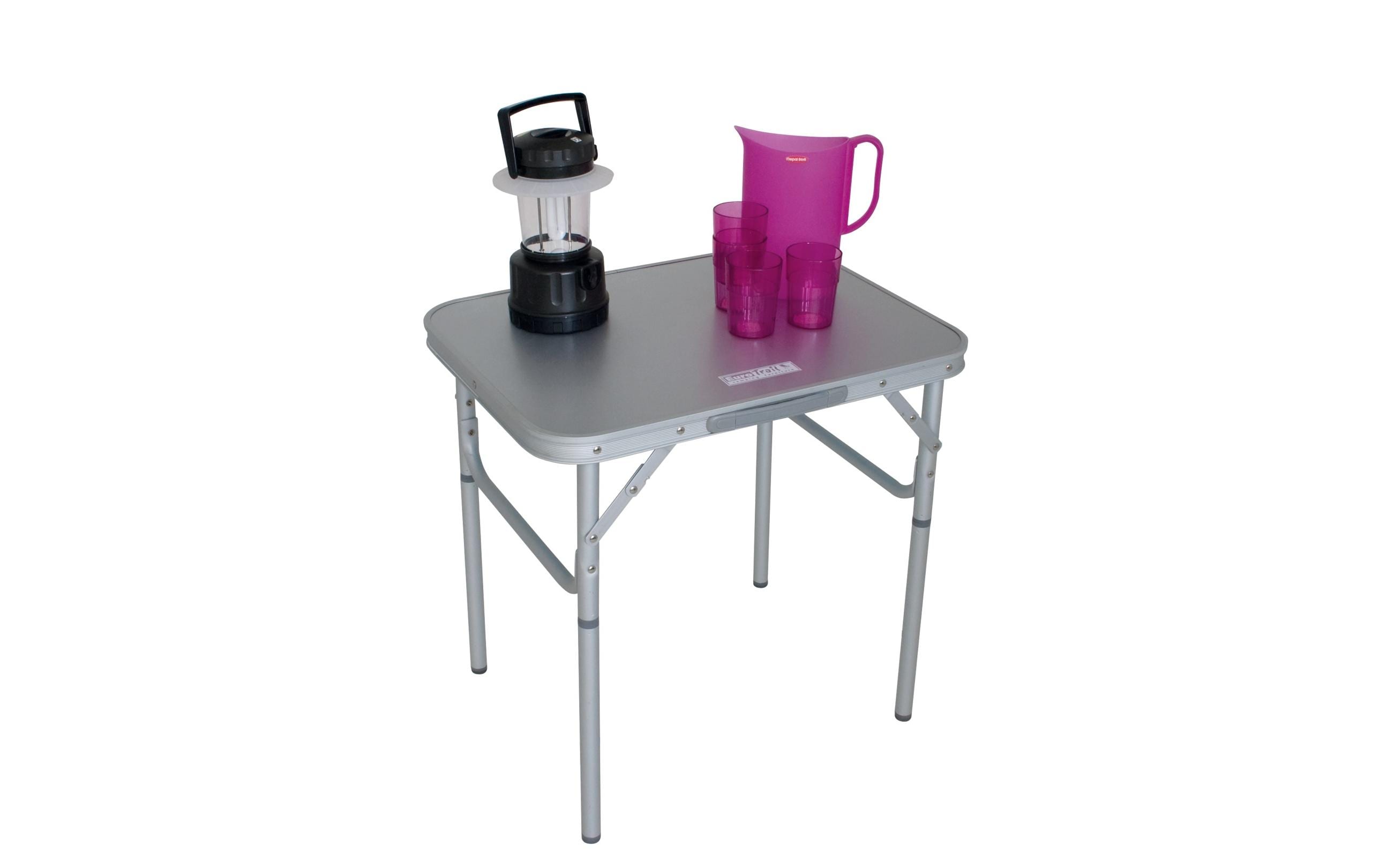 Eurotrail Campingtisch Sante Aluminium Grau Klappbar 120x60 cm Garten & Outdoor > Gartenmöbel > Gartentische Eurotrail