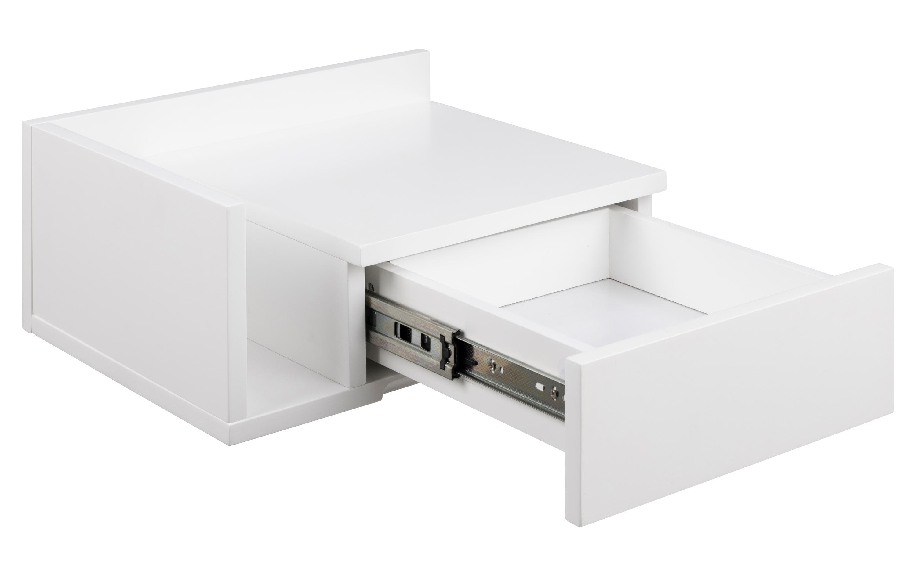 AC Design, Nachttisch Ashlan 40 cm x 16.5 c Weiss