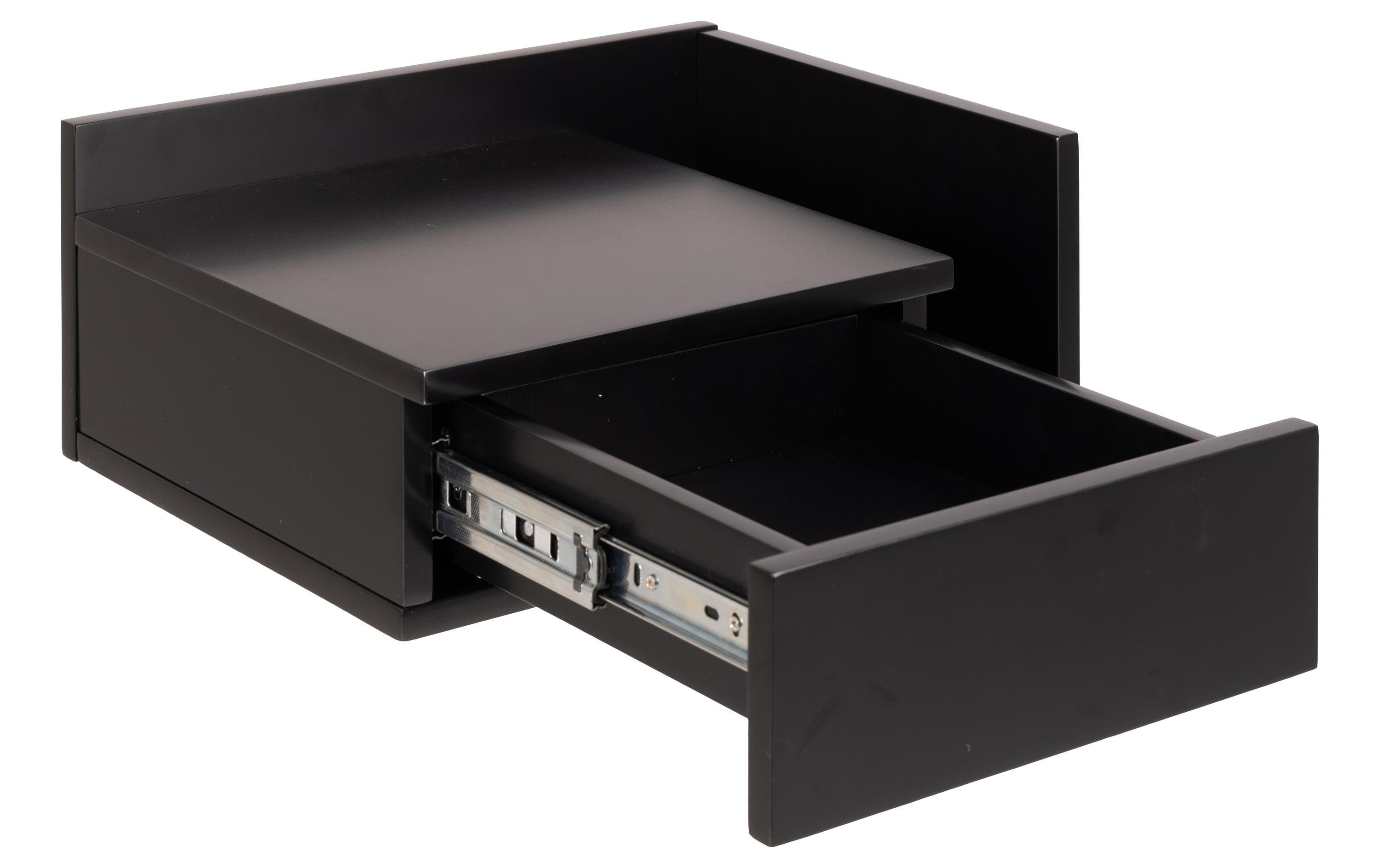 AC Design, Nachttisch Ashlan 40 cm x 16.5 c Schwarz