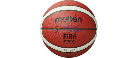 Molten Basketball BG4500 in Größe 7, rot mit cremefarbenen Streifen und FIBA-Zulassung