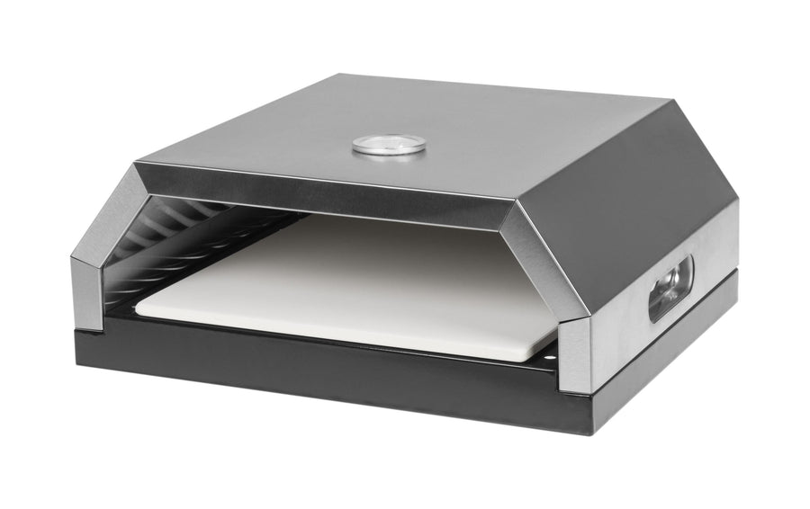 STRUCT Pizzabox grau Edelstahl kompakt für Zuhause und Camping Grills & Feuerstellen STRUCT