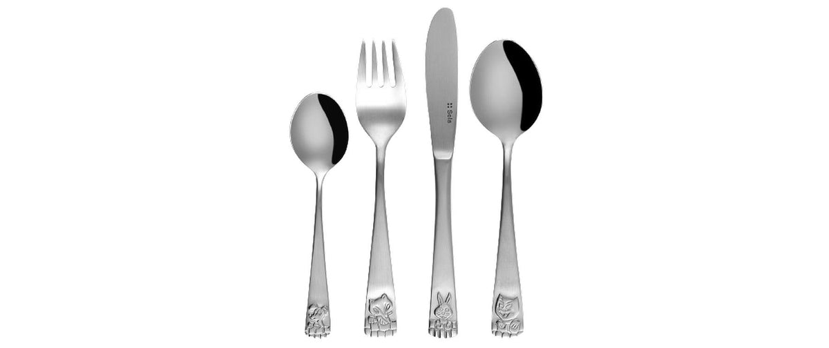 Sola Kinderbesteckset Lusol 755 Elite 4-tlg, Silber