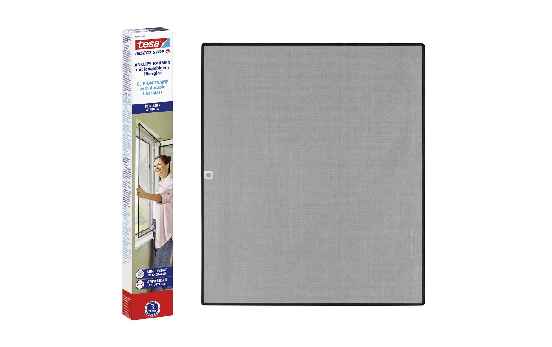 Tesa CLIP-ON Rahmen für Fenster 1x1,2m Garteneinrichtung tesa