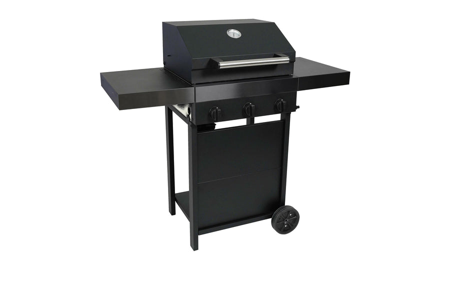 STRUCT Gasgrill Mustang 3 Brenner Stahl Schwarz 54cm Grills & Feuerstellen STRUCT