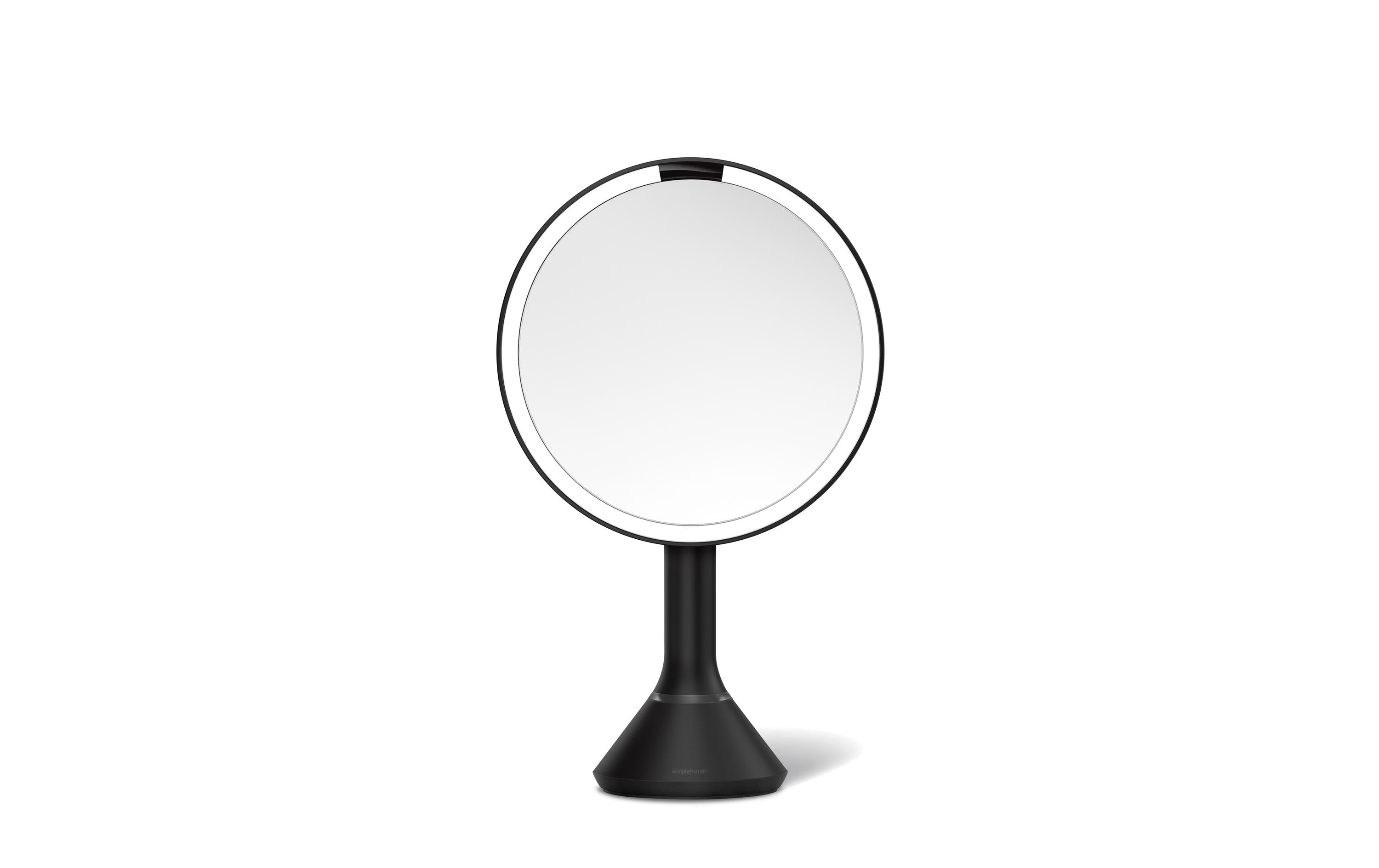 Simplehuman, Kosmetikspiegel Schwarz 5-fach Vergrösserung,Helligkeit verstellbar