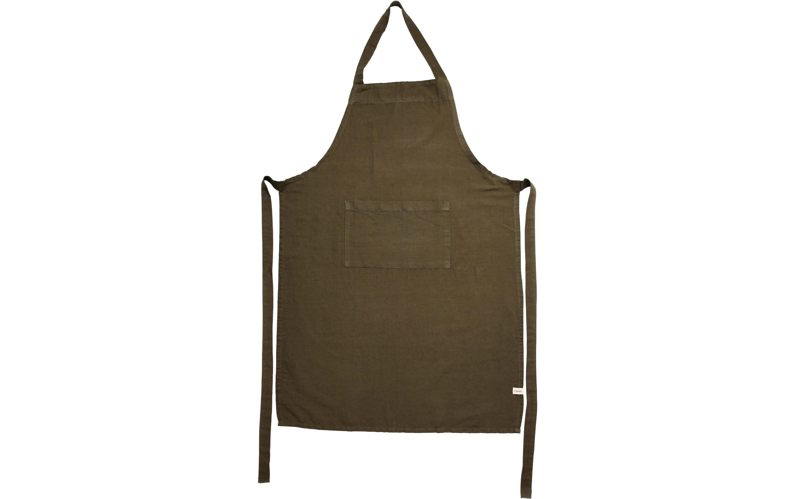 Esmée Kochschürze Olivgrün Bio-Baumwolle Schutzschürze 60x90cm Grills & Feuerstellen Esmée