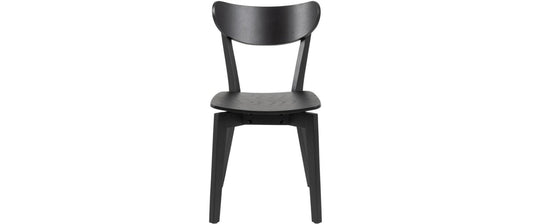 AC Design Esszimmerstuhl Roxby 2 Stück Gummibaum/Eiche, Schwarz