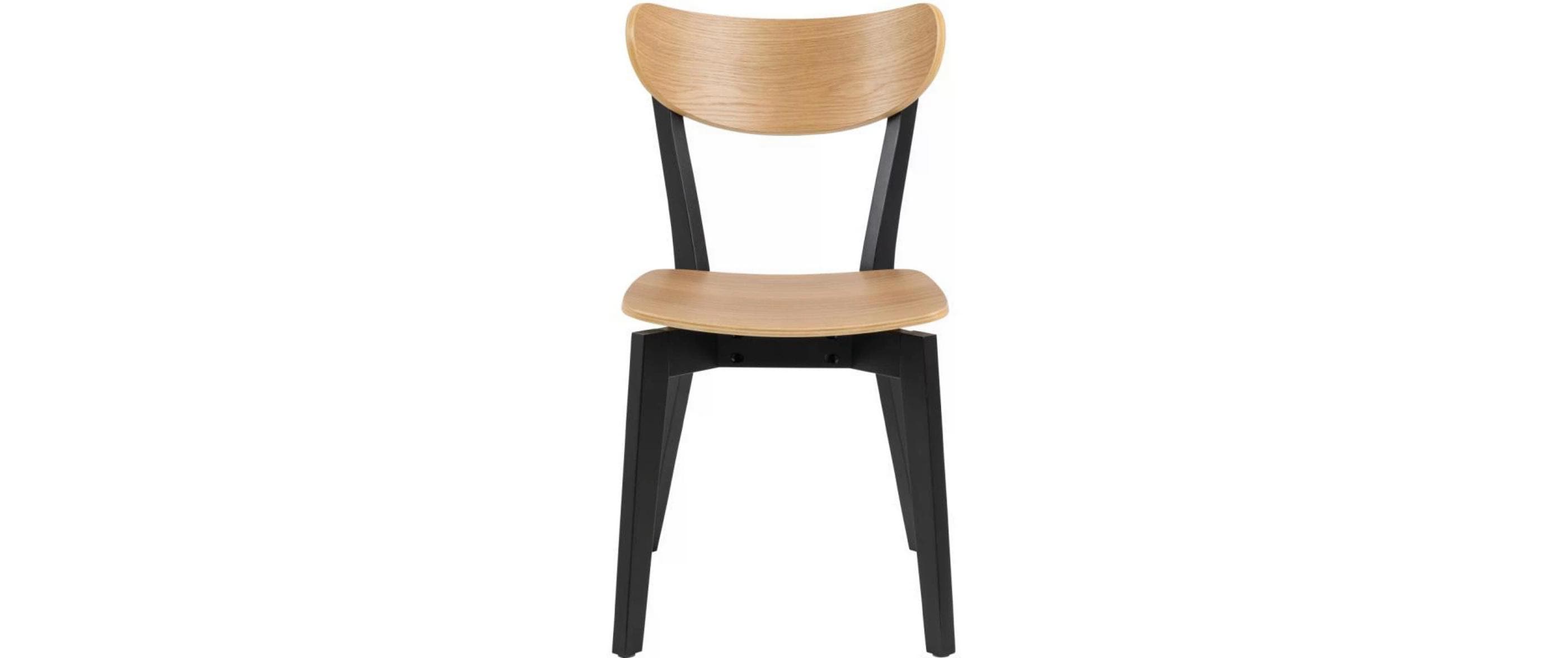 AC Design Esszimmerstuhl Roxby 2 Stück Schwarz/Natur/Braun/Eiche