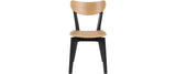 AC Design Esszimmerstuhl Roxby 2 Stück Gummibaum/Eiche, Braun/Schwarz