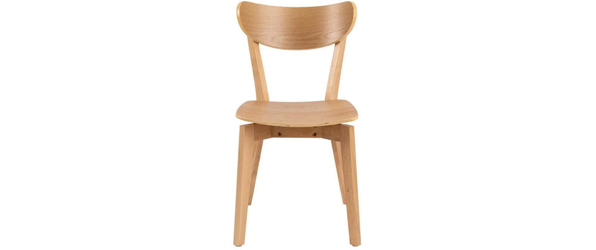 AC Design Esszimmerstuhl Roxby 2 Stück Gummibaum/Eiche, Braun