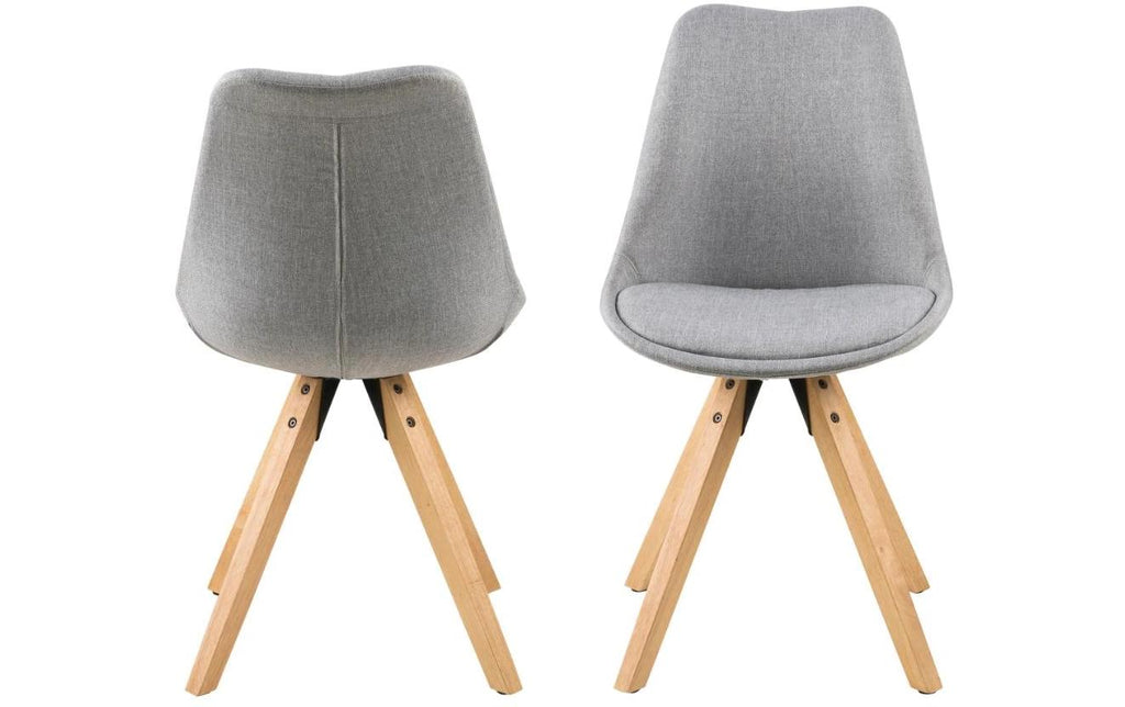AC Design Esszimmerstuhl Dima 2 Stück Hellgrau