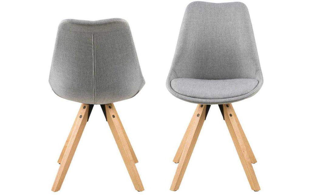 AC Design Esszimmerstuhl Dima 2 Stück Hellgrau