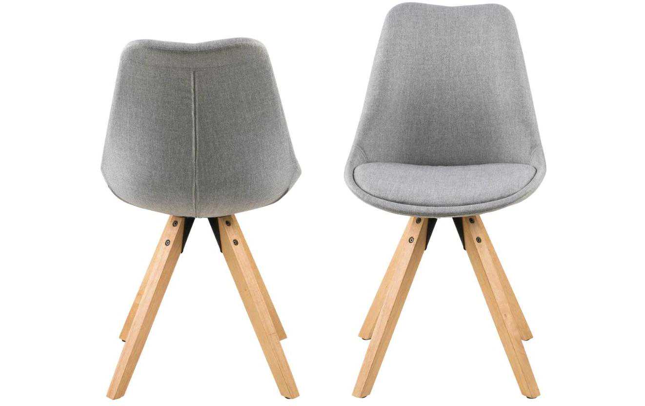 AC Design Esszimmerstuhl Dima 2 Stück Hellgrau