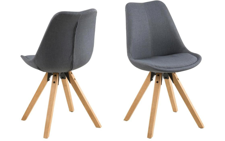 AC Design Esszimmerstuhl Dima 2 Stück Dunkelgrau
