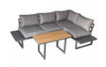 COCON Lounge Montreux Lounge-Set Aluminium Anthrazit Grau 4 Sitzplätze Garteneinrichtung COCON