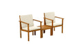 COCON Lounge-Set 2-Sitzplätze Akazienholz Braun Weiß Garteneinrichtung COCON