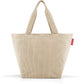 Reisenthel Shopper M in Creme mit feiner gerippter Struktur