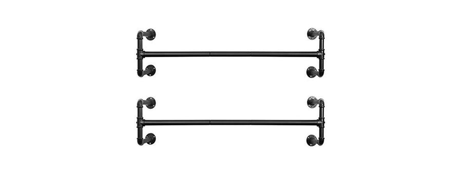 Songmics Garderobeleiste Wand, Schwarz