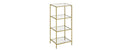 VASAGLE Regal 40 x 30 x 95 cm, Gold