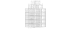 Songmics Schuhboxen stapelbar, 18er Set Transparent