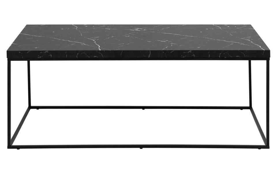 AC Design Couchtisch Barossa Stahl, 110x55x45 cm, Schwarz marmoriert