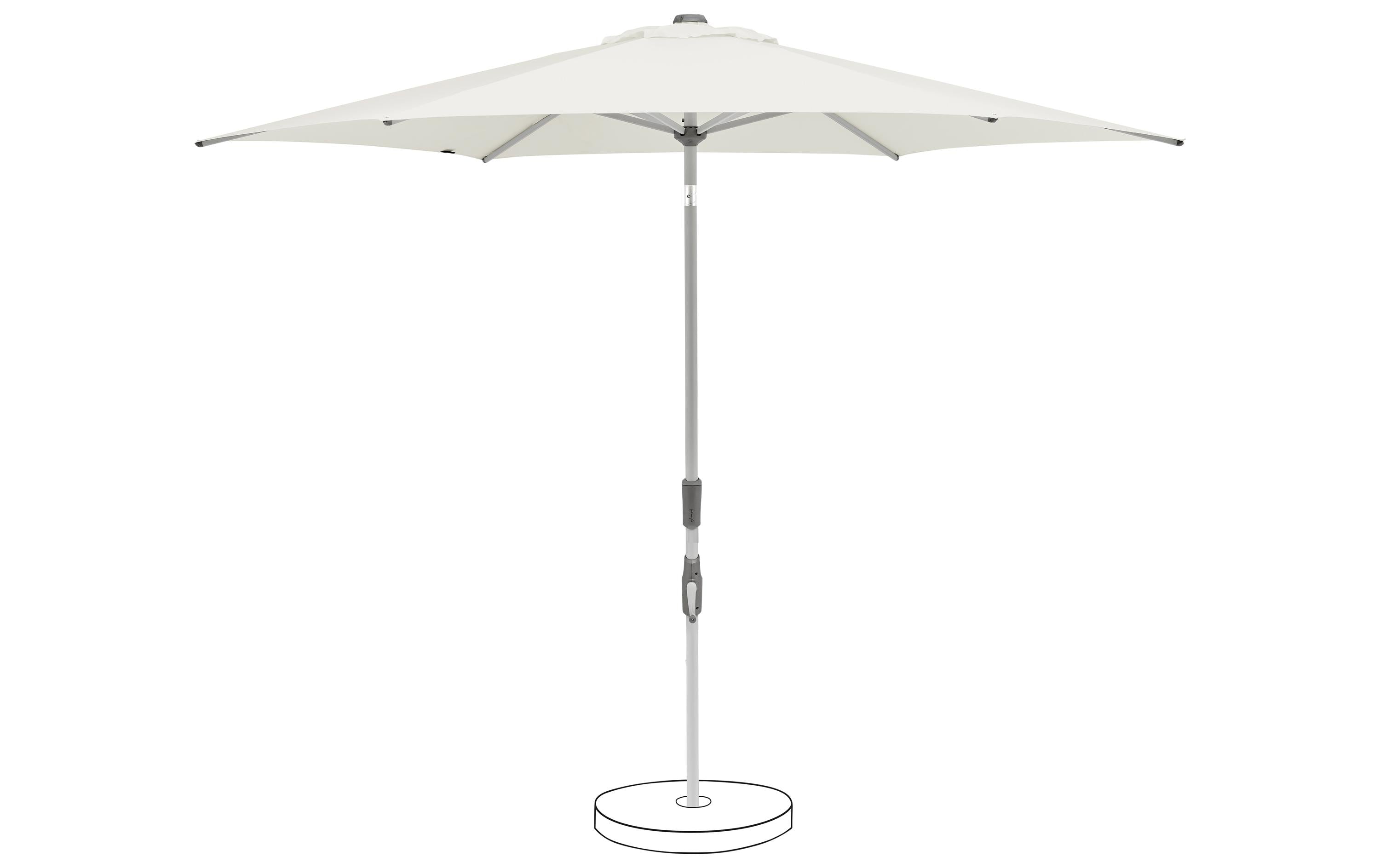 SLide Sonnenschirm 250 cm Polyester Sandweiß Outdoor Garteneinrichtung Suncomfort by Glatz