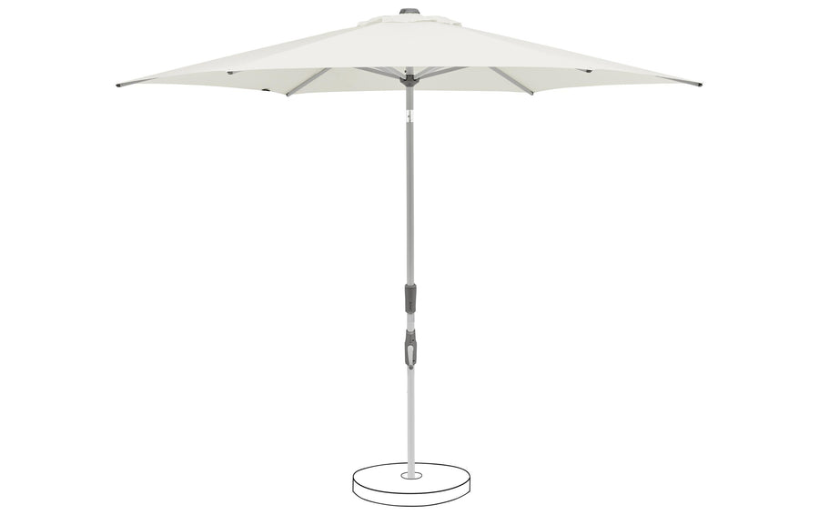 SLide Sonnenschirm 250 cm Polyester Sandweiß Outdoor Garteneinrichtung Suncomfort by Glatz