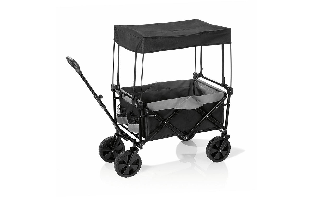 Leiterwagen Faltbar Mit Dach EASYmaxx Schwarz