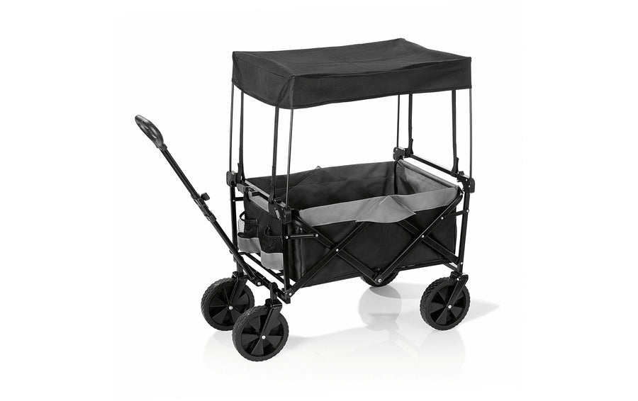 Leiterwagen Faltbar Mit Dach EASYmaxx Schwarz