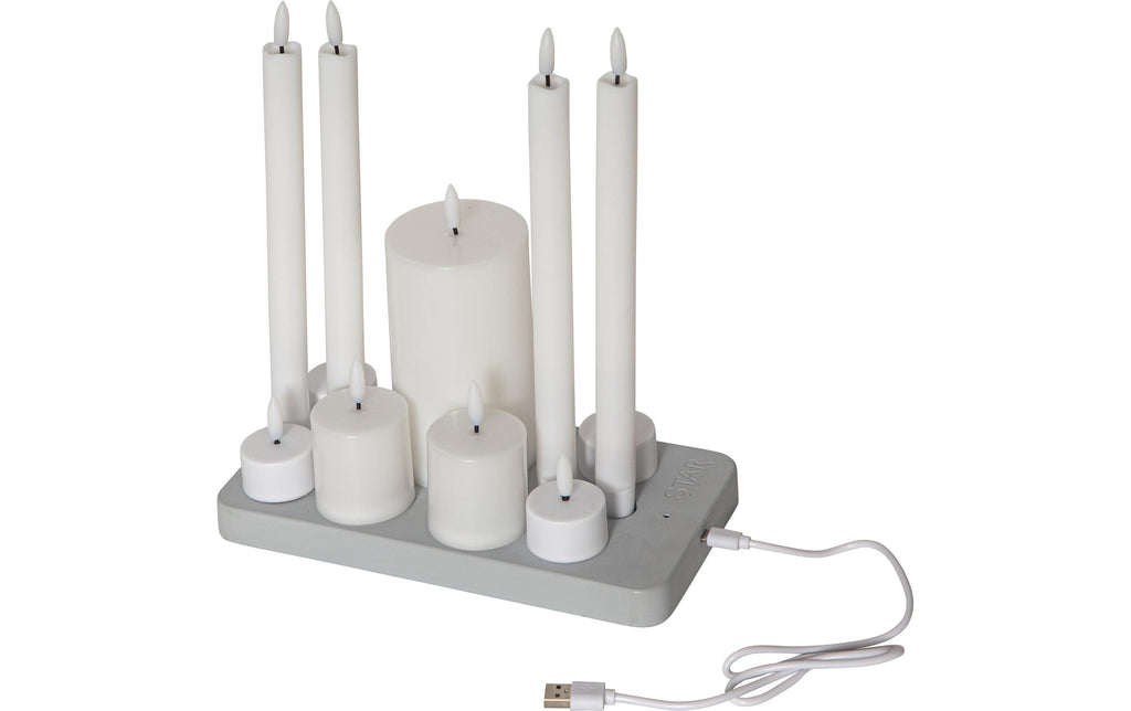 LED Kerze Pillar Flamme Batteriebetrieb mit Timerfunktion