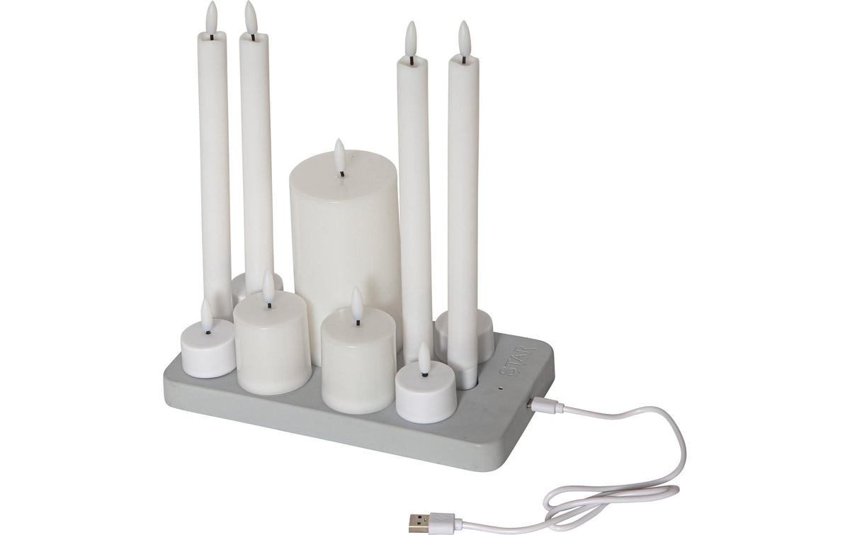 LED Kerze Pillar Flamme Batteriebetrieb mit Timerfunktion