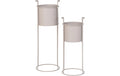 House Nordic Pflanzenständer Rabo Sand 2er Set aus robustem Material Garten & Outdoor > Pflanzen > Pflanzengefäße House Nordic