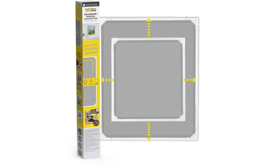 EASYmaxx Teleskop Insektenschutzgitter Fliegennetz Weiß 73-120 cm Garteneinrichtung EASYmaxx
