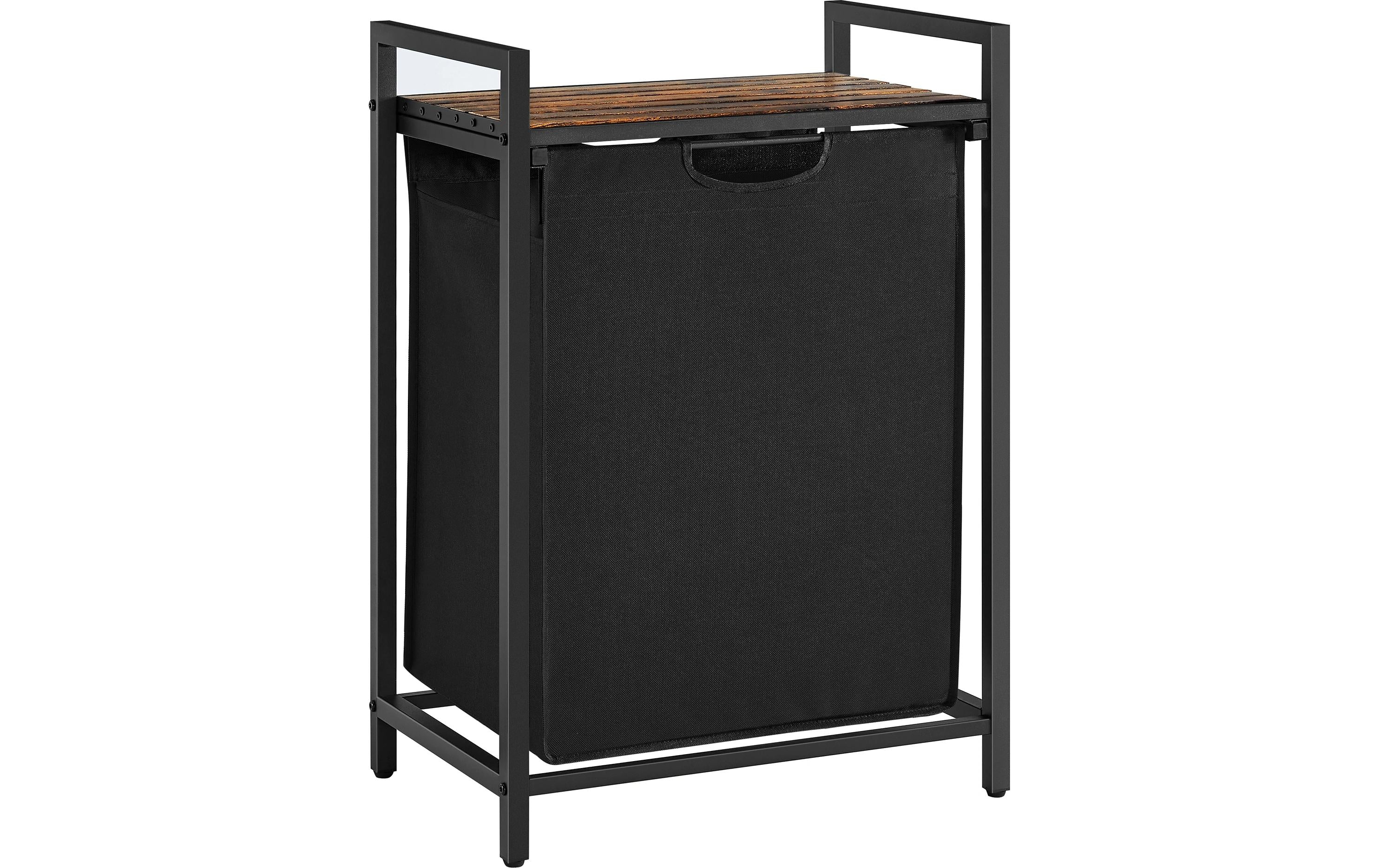 Vasagle Wäschekorb mit Ablage, 65L 50x33x72 cm (LxBxH), Traglast Ablage 20kg