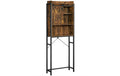 Vasagle Badezimmerregal über Toilette Schwarz 64x24x171 cm Spanplatte, Stahl