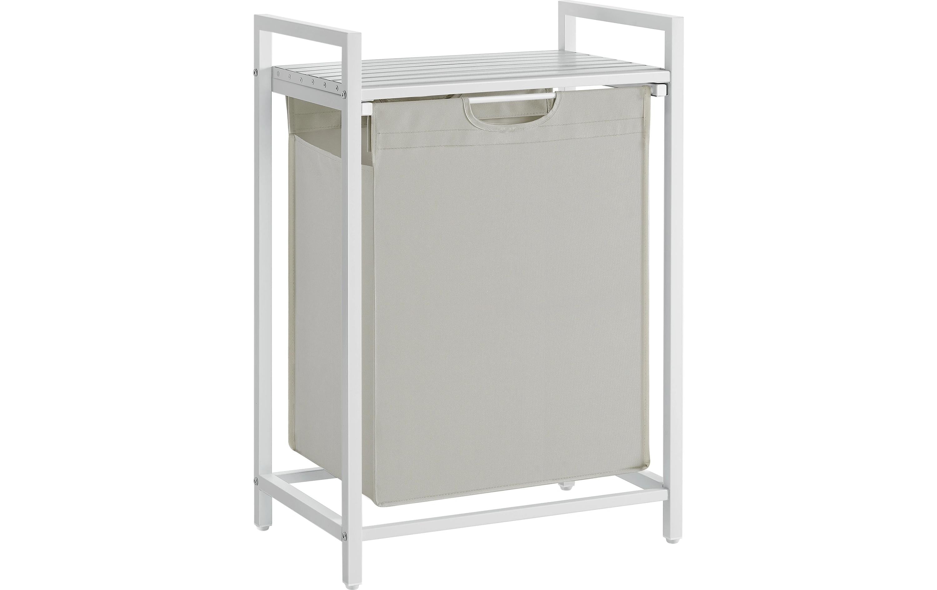 Vasagle Wäschekorb mit Ablage, 65L 50x33x72 cm (LxBxH), Traglast Ablage 20kg