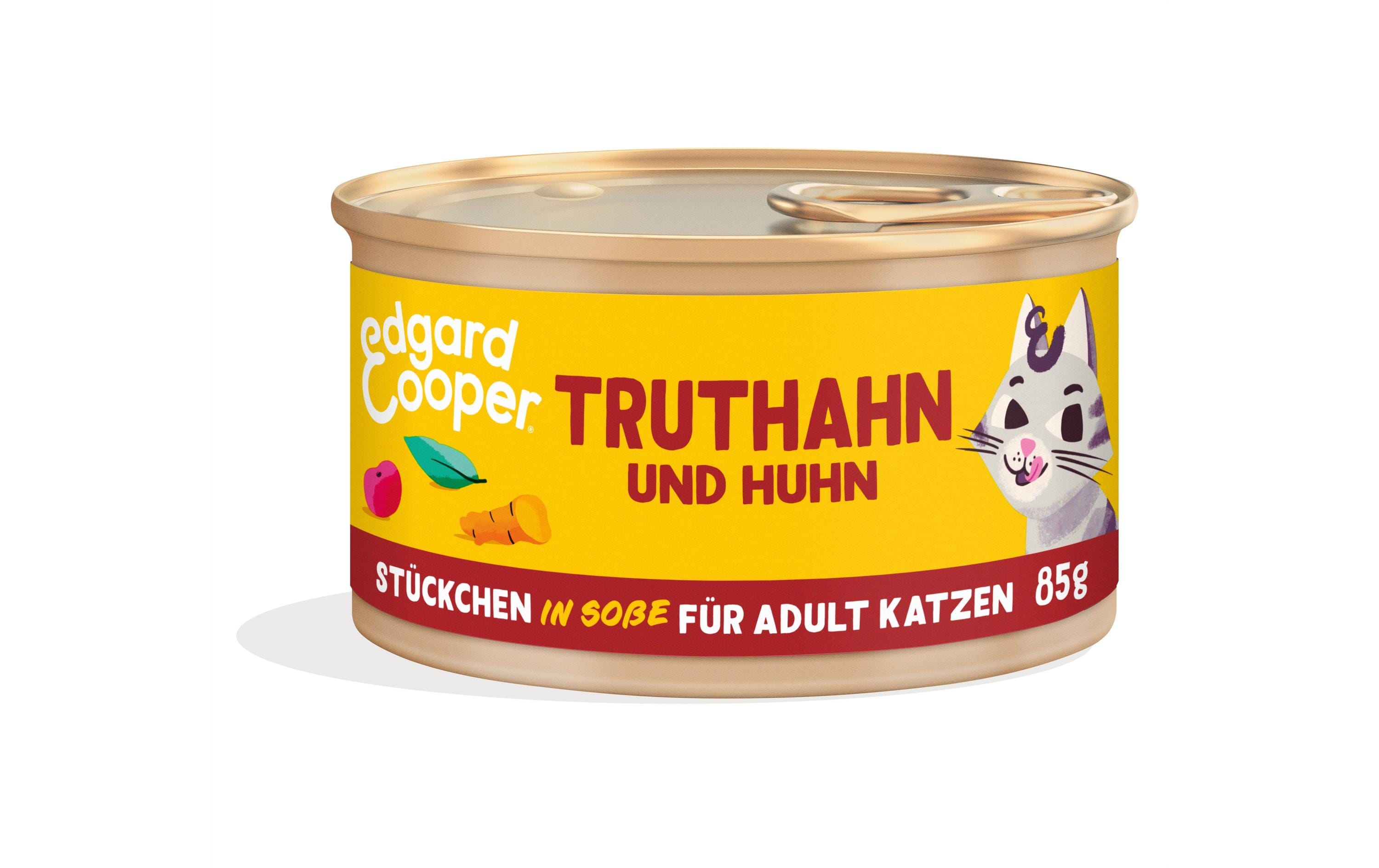 Edgard&Cooper Adult Truthahn + Huhn mit Cranberrys 18x85g