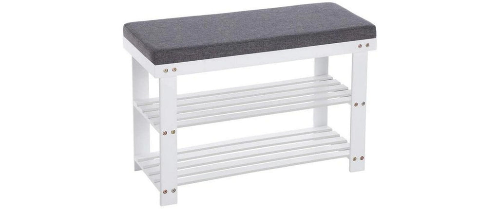 Songmics Schuhgestell aus Bambus/Weiss