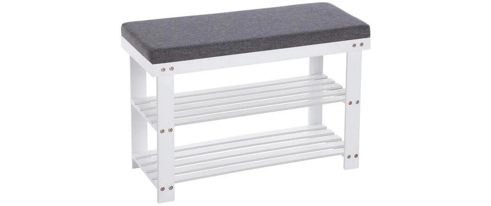Songmics Schuhgestell aus Bambus/Weiss
