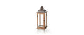 balthasar Laterne Palace, Braun 27x72x27cm (BxHxT), Glas Holz, Metall