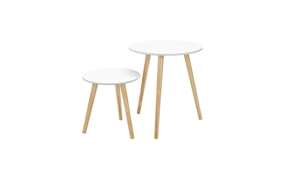 Songmics 2er Set Beistelltisch – 45 × 35 × 35 cm – Weiss