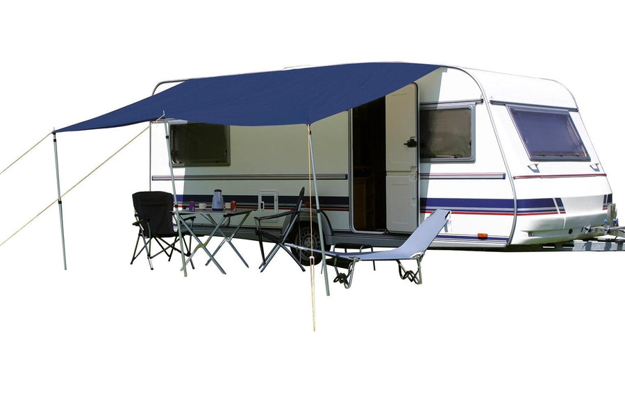 Eurotrail Sonnendach Basic Blau – Polyester-Sonnenschutzdach für Camping Sport & Freizeit > Camping > Zelte Eurotrail