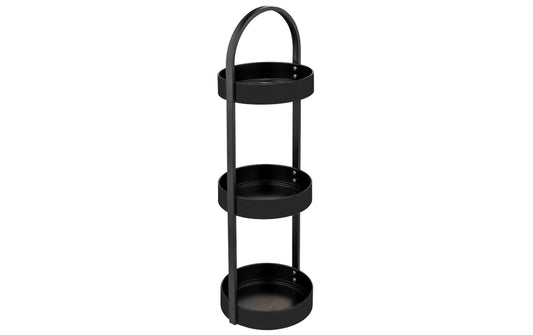Wenko Badregal Dongo Schwarz 24.5 x 22.5 x 73 cm Stahl, Grundmaterial: Metall