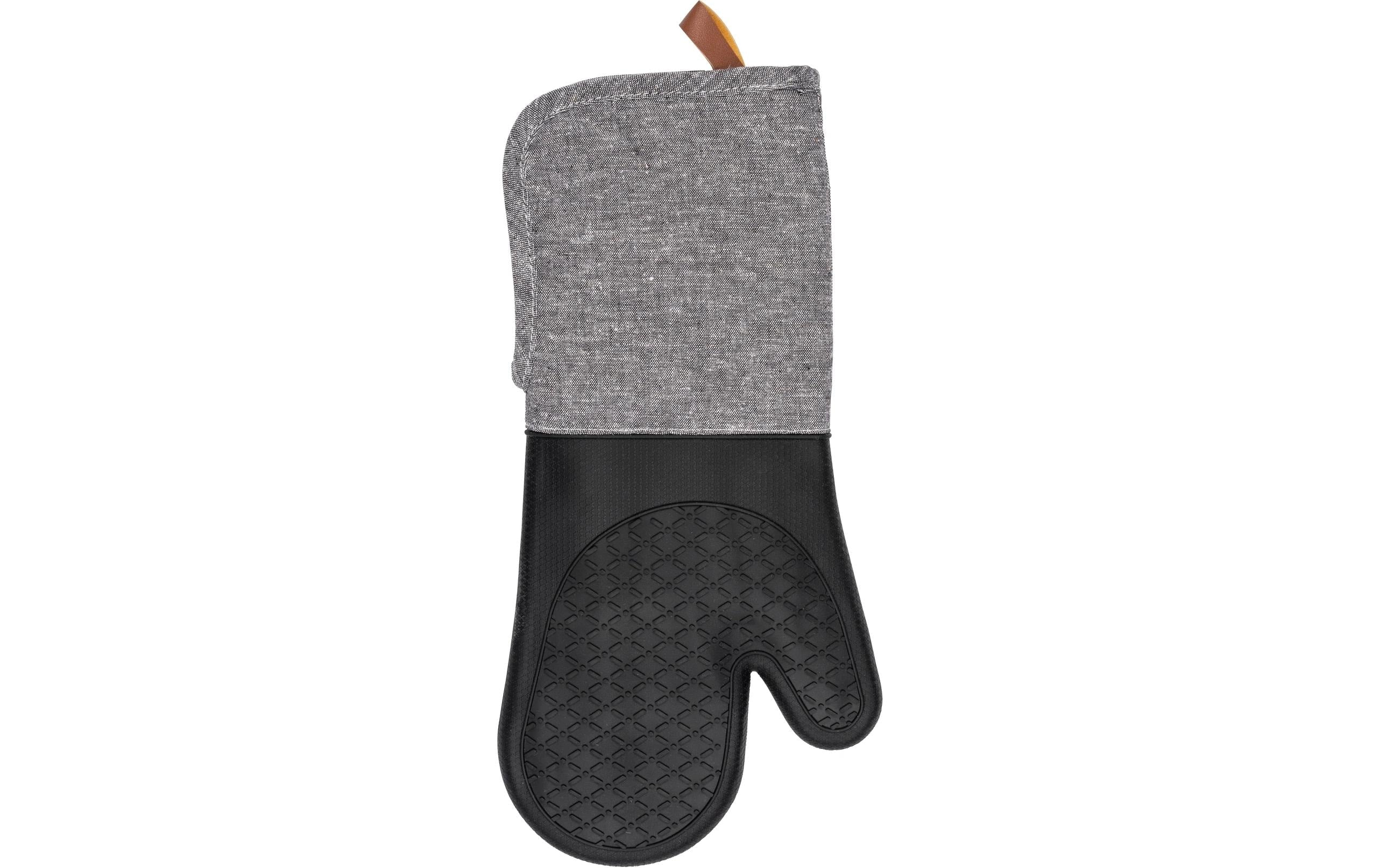 Wenko Küchenhandschuhe Silikon Baumwolle Grau Schwarz 2er Set Grills & Feuerstellen Wenko