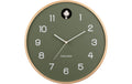 KARLSSON, Wanduhr Natural Cuckoo 31.5 cm, G 31.5x6cm, exkl. 1xAA u. 2xLR14, Grün