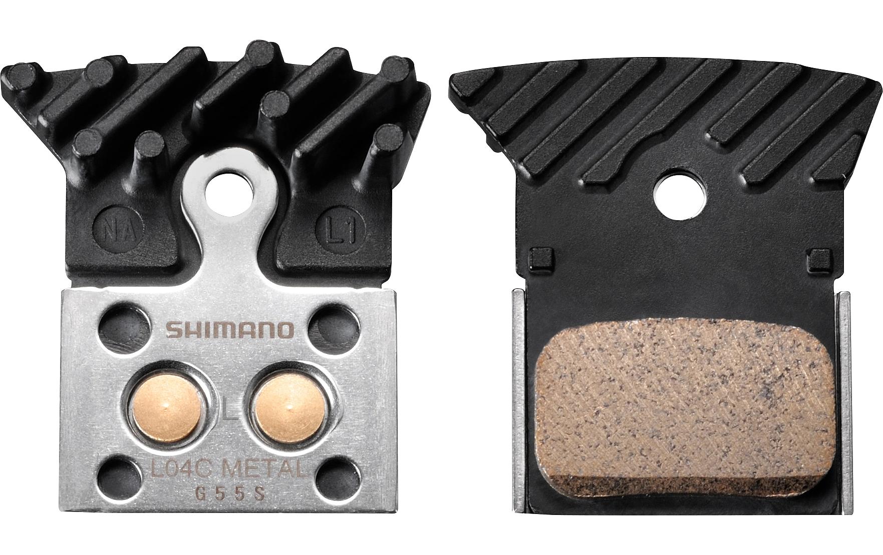 Shimano Bremsbeläge BPL04CMFA, L04C, Metall mit Lamellen Paar