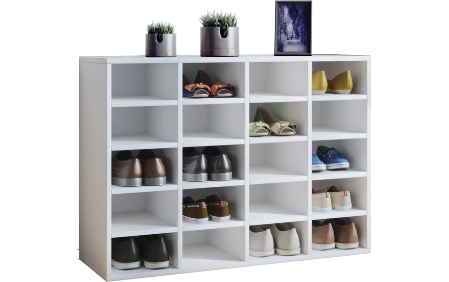 VCM Schuhschrank Hinsol L 20 Fächer Weiss