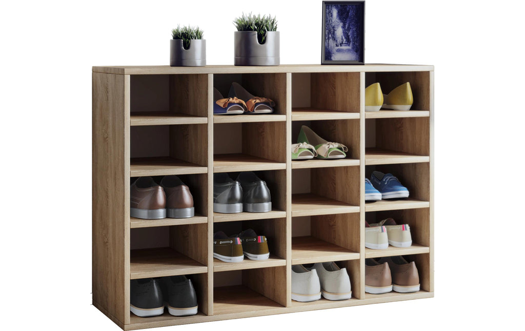 VCM Schuhschrank Hinsol L 20 Fächer Eiche