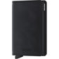 SECRID Slimwallet in Schwarz mit dezenter Prägung und schwarzer Kante