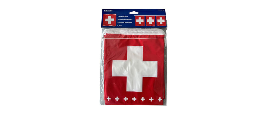 Haushaltsware Girlande Schweizerkreuz